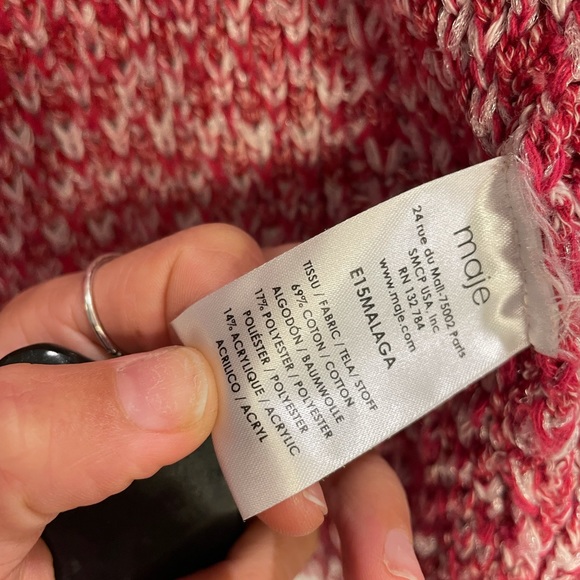 Maje pink fringe jacket size 1 - Picture 3 of 8